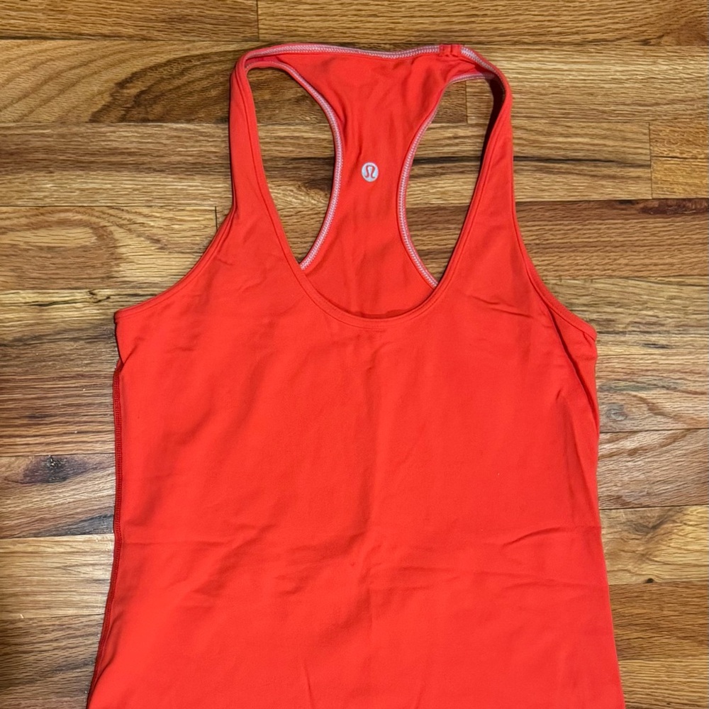 Like New Lululemon Cool Racerback Red  Tank Top size 8